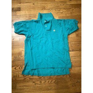 Vintage Brooks Brothers Polo Shirt Mens XL TEAL Golden Fleece Made in USA